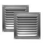 Imagem de Kit 2 Grades de Ventilação Alumínio Itc 20x20cm