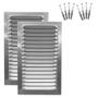 Imagem de Kit 2 Grades Ventilação Retangular Alumínio 20x33cm ITC