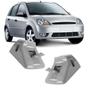 Imagem de Kit 2 Grampos Presilhas Suporte Cinza Quebra Sol Fiesta 2002 2003 2004 2005 2006 2007