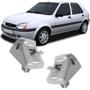 Imagem de Kit 2 Grampos Presilhas Suporte Cinza Quebra Sol Fiesta Class GLX GL Street 99 2000 2001 2002 2003 2004 2005 2006 2007