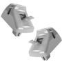 Imagem de Kit 2 Grampos Presilhas Suporte Cinza Quebra Sol Fiesta Class GLX GL Street 99 2000 2001 2002 2003 2004 2005 2006 2007