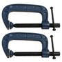 Imagem de Kit 2 Grampos Sargento Tipo C 75Mm 3 Pol. Para Marceneiro