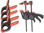 Imagem de Kit 2 Grampos Sargento Universal + 4 Grampos Multiuso Aperto