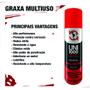 Imagem de Kit 2 Graxa Spray Lubrificante Multiuso Alta Aderência