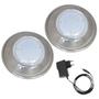 Imagem de Kit 2 Hiper Led 6W Luz Azul Inox 316L E Fonte 1A