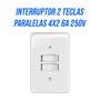 Imagem de Kit 2 interruptor 2 teclas paralelo 6A 250V Ilumi