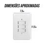 Imagem de kit 2 Interruptor 2 teclas simples + 1 Tecla paralela 6A 250V Ilumi