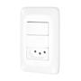 Imagem de Kit 2 Interruptor Simples com Tomada 20A com Placa e Suporte 4x2 PIAL Pop Legrand