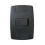 Imagem de Kit 2 Interruptor Simples Preto 10A 250V Placa 4x2 Ilumi