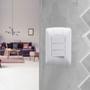 Imagem de Kit 2 Interruptor Triplo 4x2 Embutir Branco Aria Tramontina