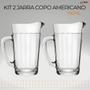 Imagem de Kit 2 Jarras de Suco Estilo Copo Americano 750ML C/ Alça Nadir 