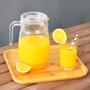 Imagem de Kit 2 Jarras de Vidro Para Suco Com Tampa 1.8L e 1.6L OrLine
