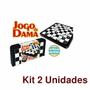 Imagem de Kit 2 JOGO DE DAMA TABULEIRO ESTOJO PLASTICO LUGO 26x26 Cm