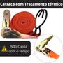 Imagem de Kit 2 Jogo Fita Cinta Catraca Amarra Prender Carga 4,5mx25mm Caminhão Carro Moto Mudança