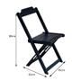 Imagem de Kit 2 Jogos de Mesa com 4 Cadeiras de Madeira Dobravel 70x70 Ideal para Bar e Restaurante - Preto