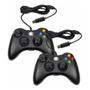 Imagem de  Kit 2 Joystick Manete Para Console Xbox 360 Pc Slim Notebook Controle Com Fio Cabo 2 metros Usb Plug and Play