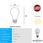 Imagem de Kit 2 Lampada Bulbo Led 9w A60 E27 Branco Neutro 4000K Bivolt