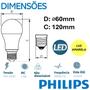 Imagem de Kit 2 Lampada Led Philips 11w Bivolt Luz Amarela 3000k Base E27