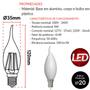 Imagem de Kit 2 Lampada Led Vela Chama Lac 4w Branco Neutro 4000k E14