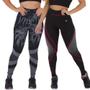 Imagem de Kit 2 leggings feminina cós alto mescla sublimada