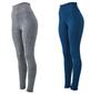 Imagem de Kit 2 leggings montaria plus size peluciada AZUL AZUL G3