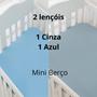 Imagem de Kit 2 Lençóis De Mini Berço Malha 100% Algodão com Elástico Anti Alérgico
