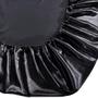 Imagem de Kit 2 Lençol Avulso Com Elástico Solteiro Cetim Seda Preto
