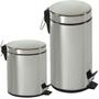 Imagem de Kit 2 Lixeira Inox Banheiro Pedal E Balde 3 E 12 Litros