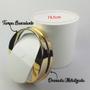 Imagem de Kit 2 Lixeiras 5 Litros Tampa Basculante Plástica Metalizada Banheiro Dourado - AMZ