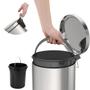 Imagem de Kit 2 Lixeiras Inox com Pedal Cesto de Lixo Para Banheiro Lavabo Cozinha Loja Comercio Escritorio 3 Litros