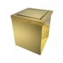 Imagem de Kit 2 Lixeiras Quadrada Dourada Inox Basculante 30L Fineza