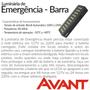 Imagem de Kit 2 Luminaria Luz Emergencia Barra Preta 1w 6000K 30 Leds Bivolt