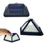 Imagem de KIT 2 Luminária Refletor LED Energia Solar 100 LED Sensor Presença Sem fio Extra Forte Parede Branca Externa Jardim Rua