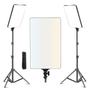 Imagem de Kit 2 Luminaria Ring Light Profissional 24pol 46cm Tripé 2m