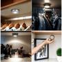 Imagem de Kit 2 Luminaria Spot Led Sem Fio Pilha 3 Lampadas Leds Liga Toque Quarto Armario Closet Guarda Roupa