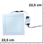 Imagem de Kit 2 Luminária Teto Led Quadrado Embutir 18w 4500k 22,5cm