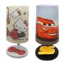 Imagem de Kit 2 Luminarias Abajur Infantil Pop Hello Kitty e Relampago Mcqueen C/ Lampada Led - Usare  Usare Luminarias 