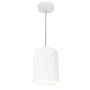 Imagem de Kit/2 Lustre Pendente Cilíndrico Md-4012 Cúpula em Tecido 18x25cm Branco - Bivolt