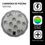 Imagem de Kit 2 Luz Led Piscina Colorida Controle Remoto Pilha Ventosa