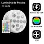 Imagem de Kit 2 Luz Led Piscina Colorida Controle Remoto Pilha Ventosa