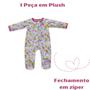 Imagem de Kit 2 Macacão Bebê Rosa Bordado, Estampado + Laço