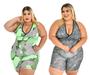 Imagem de Kit 2 Macaquinhos de Academia Plus Size Roupa Fitness