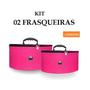 Imagem de Kit 2 Maleta Nécessaires Frasqueiras De Luxo Maquiagem Casual Premium Esmalte Maquiagem