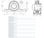 Imagem de Kit 2 Mancal Pedestal P205 Com Rolamento 25Mm Com Eixo 85Cm