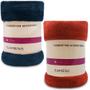 Imagem de Kit 2 Manta Cobertor Casal Microfibra Soft Macia Fleece 180x220cm Camesa - Emcompre