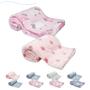 Imagem de Kit 2 mantinhas cobertor infantil soninho do bebe poliéster pelucia macia aconchegante buba