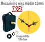 Imagem de Kit 2 Mecanismos Do Movimento Relógio De Parede Quartz Eixo 19mm Colonial