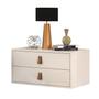 Imagem de Kit 2 Mesa de Cabeceira Unic 60cm Cor Off White