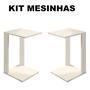 Imagem de Kit 2 Mesas Canto Lateral Decoração Sala com Estilo