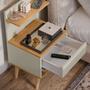 Kit 2 Mesas de Cabeceira Retrô Mesinhas com Gaveta Moderno Criado Quarto Casal Solteiro - Lojas Comprou Chegou Imagem de Kit 2 Mesas de Cabeceira Retrô Mesinhas com Gaveta Moderno Criado Quarto Casal Solteiro